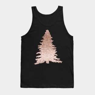 Sparkling rose gold Christmas tree Tank Top